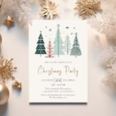 Elegant modern kerstfeest met feestelijke bomen kaart