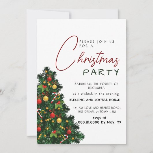 Elegant Modern Kerstfeest Met Vreugde Kaart (Voorkant)