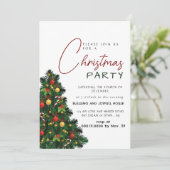 Elegant Modern Kerstfeest Met Vrolijkheid Kaart (Staand voorkant)
