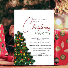 Elegant Modern Kerstfeest Met Vrolijkheid Kaart