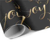 Elegant modern kerstfeest - zwart goud cadeaupapier (Rol Hoek)