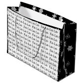 Elegant Modern Kerstmis La La La La La La La La La Groot Cadeauzakje (Voorkant Gekanteld)