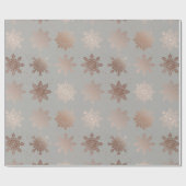 Elegant Modern Kerstmis | Roos goudznokken Cadeaupapier (Vlak)