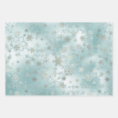 Elegant modern kerstsnowflake Patroon Inpakpapier Vel (Voorkant 3)