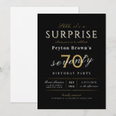 Elegant modern klasje verrassing 70ste verjaardag kaart (Voorkant / Achterkant)