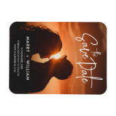 Elegant modern klassiek fotohuwelijk bewaart de da magneet (Horizontaal)