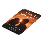 Elegant modern klassiek fotohuwelijk bewaart de da magneet (Linkerzijde)