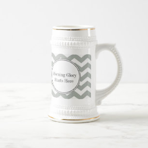 Elegant, modern, klassiek grijs en wit chevron bierpul