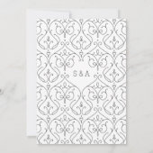 Elegant modern klassiek huwelijk redt de datum save the date (Achterkant)