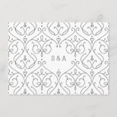 Elegant modern klassiek huwelijkscentrum informatiekaartje (Achterkant)