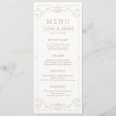 Elegant modern klassiek huwelijksmenu menu (Voorkant)