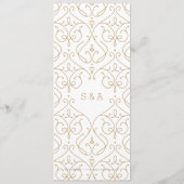 Elegant modern klassiek huwelijksmenu menu (Achterkant)