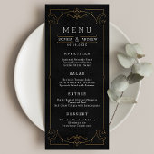 Elegant modern klassiek huwelijksmenu menu