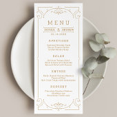 Elegant modern klassiek huwelijksmenu menu