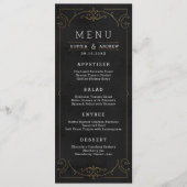Elegant modern klassiek huwelijksmenu menu (Voorkant)