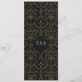 Elegant modern klassiek huwelijksmenu menu (Achterkant)