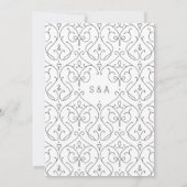 Elegant modern klassiek huwelijksuitnodiging kaart (Achterkant)