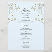 Elegant Modern Klassiek Ijs Winter Bruiloft Groot Menu (Voorkant)