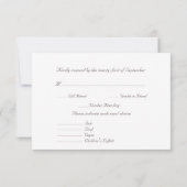 Elegant Modern Klassiek Ivoor Koper Blush Bruiloft RSVP Kaartje (Achterkant)