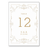 Elegant modern klassiek jaartendaagse trouwtafel kaart (Voorkant)