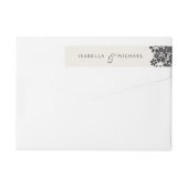 Elegant modern klassiek monogram voor het bruiloft (Achterkant)