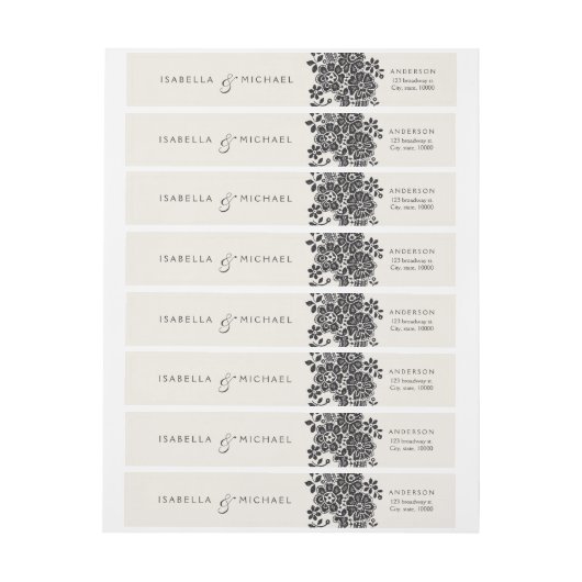 Elegant modern klassiek monogram voor het bruiloft (Vel)