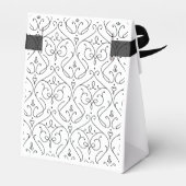 Elegant modern klassiek monogram voor het bruiloft bedankdoosjes (Achterkant)