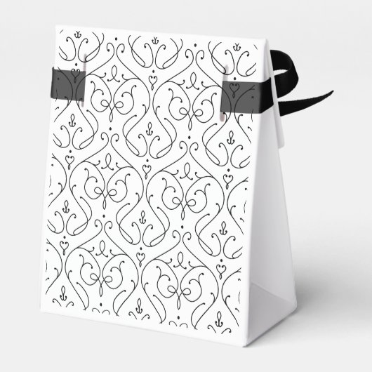 Elegant modern klassiek monogram voor het bruiloft bedankdoosjes (Achterkant)