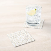 Elegant modern klassiek monogram voor het bruiloft kartonnen onderzetters (Insitu)