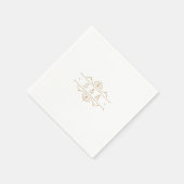 Elegant modern klassiek monogram voor het bruiloft servet (Hoek)