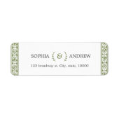 Elegant modern klassiek  retouradres etiket (Voorkant)