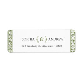 Elegant modern klassiek retouradres etiket