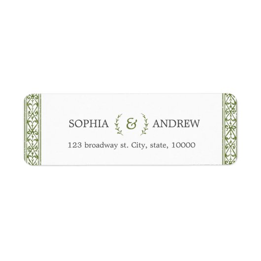 Elegant modern klassiek  retouradres etiket (Voorkant)