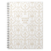 Elegant modern klassiek traditioneel bruiloft gast notitieboek (Voorkant)