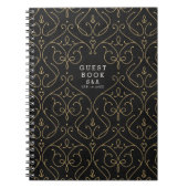 Elegant modern klassiek traditioneel bruiloft gast notitieboek (Voorkant)