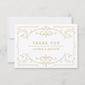 Elegant modern klassiek wijnjaar bruiloft bedankt (Voorkant)