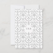 Elegant modern klassiek wijnjaar RSVP Kaartje (Achterkant)