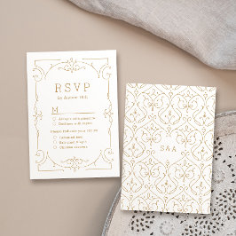 Elegant modern klassiek wijnjaar RSVP Kaartje