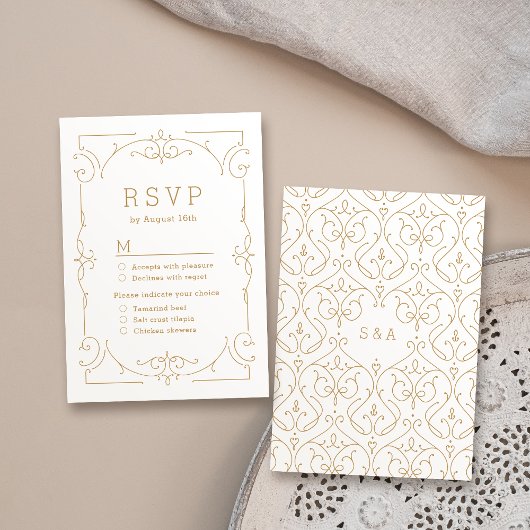 Elegant modern klassiek wijnjaar RSVP Kaartje