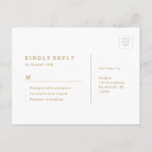 Elegant modern klassiek wijnjaar RSVP Uitnodiging Briefkaart (Achterkant)