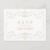 Elegant modern klassiek wijnjaar RSVP Uitnodiging Briefkaart (Voorkant)