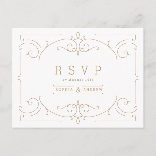 Elegant modern klassiek wijnjaar RSVP Uitnodiging Briefkaart (Voorkant)