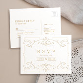 Elegant modern klassiek wijnjaar RSVP Uitnodiging Briefkaart