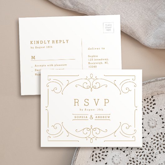 Elegant modern klassiek wijnjaar RSVP Uitnodiging Briefkaart
