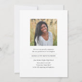 Elegant modern kleurenblok Afstuderen 2 Foto Aankondiging (Achterkant)