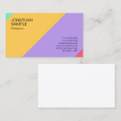 Elegant modern, kleurrijk, eenvoudig ontwerp Sjabl Visitekaartje (Voorkant / Achterkant)