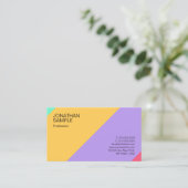 Elegant modern, kleurrijk, eenvoudig ontwerp Sjabl Visitekaartje (Staand voorkant)