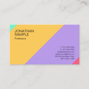 Elegant modern, kleurrijk, eenvoudig ontwerp Sjabl Visitekaartje