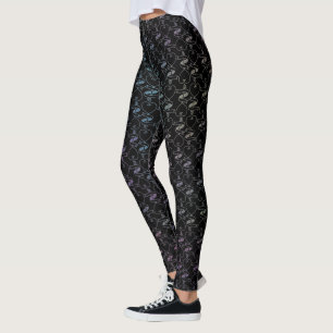 Elegant Modern Kleurrijk Harten en Sleutels Patroo Leggings