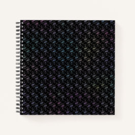 Elegant Modern Kleurrijk Harten en Sleutels Patroo Notitieboek